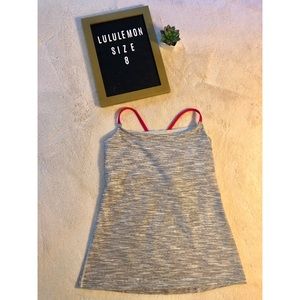 Lululemon Gray and Pink Tank- size 8